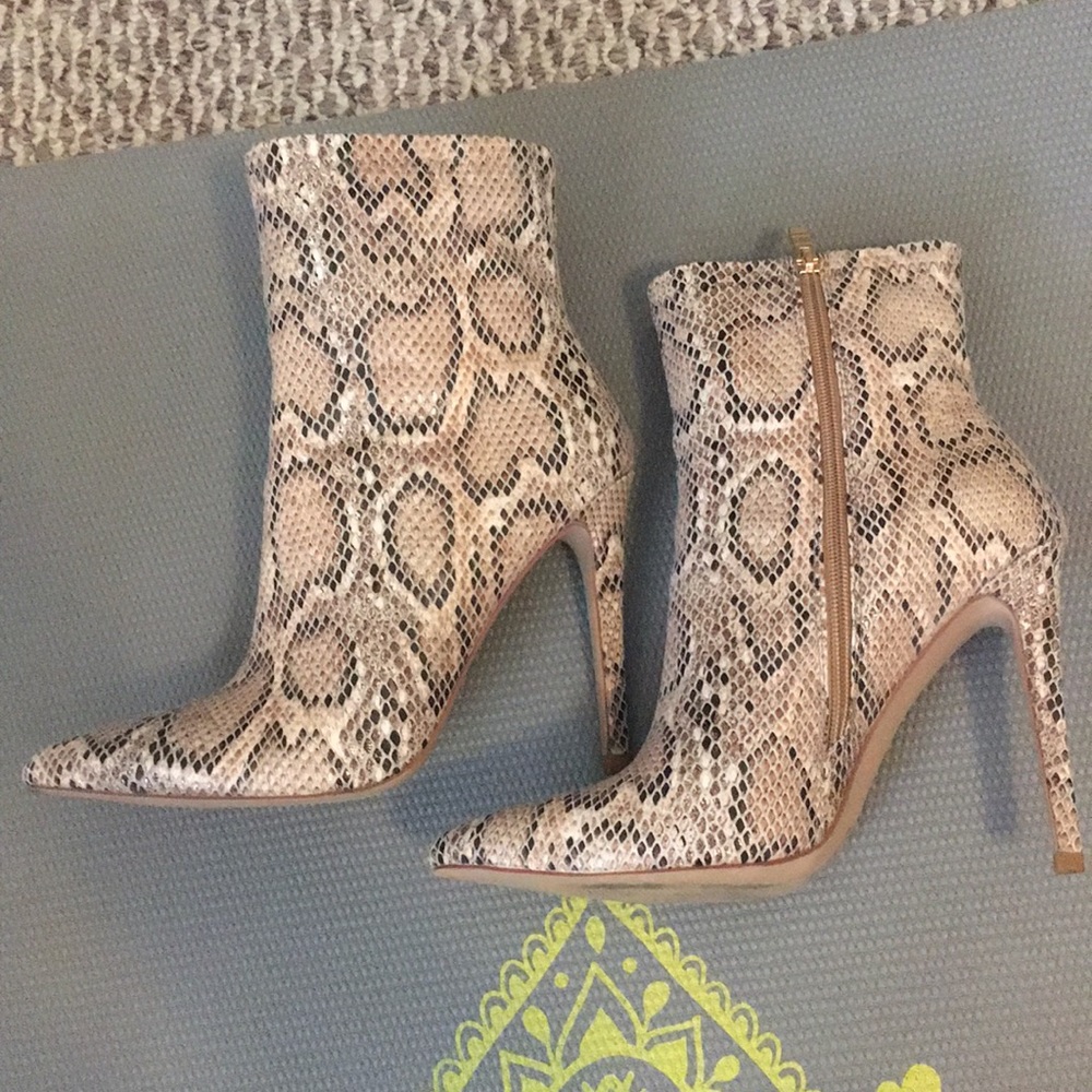 Snakeskin Ankle Boots